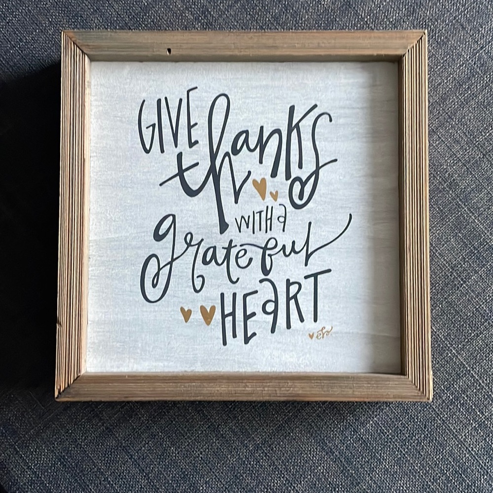 Small wooden sign